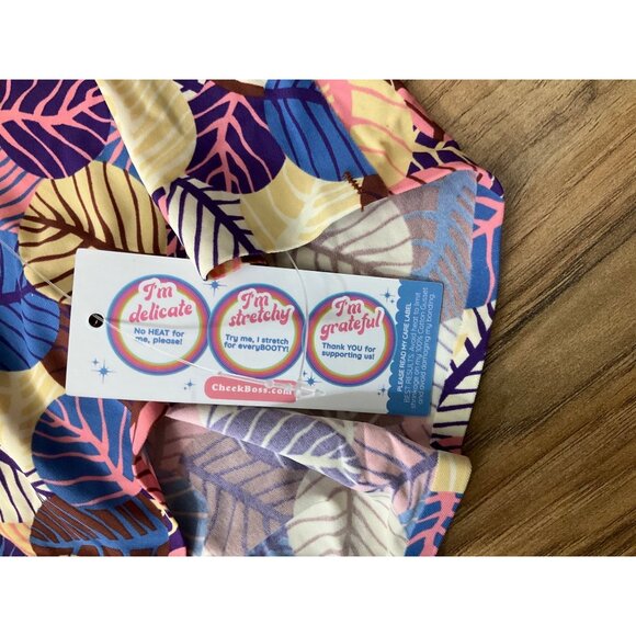 NWT Cheek Boss  Blue Brown Purple Floral Tagless Boyshorts  Size: XL - Picture 3 of 6